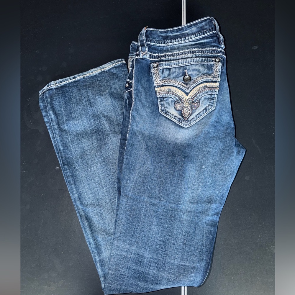 Rock Revival Blue Boot Cut Jeans - Picture 3 of 6